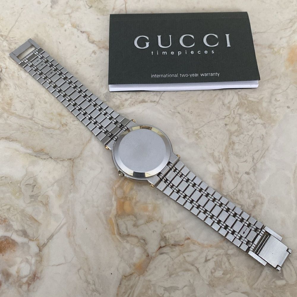 Vintage GUCCI 9000M Gold Plated & Stainless Steel Wristwatch - Unisex - Picture 11 of 16
